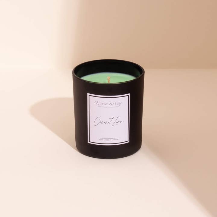 Vela de soja de coco y lima 200g para venta al por mayor de Willow & Bay Scents