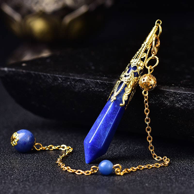 Gemcohub – Großhandel Spiritueller Stein/Kristall – Buntes Pendel aus natürlichem Kristallstein in Hexagon-Form19