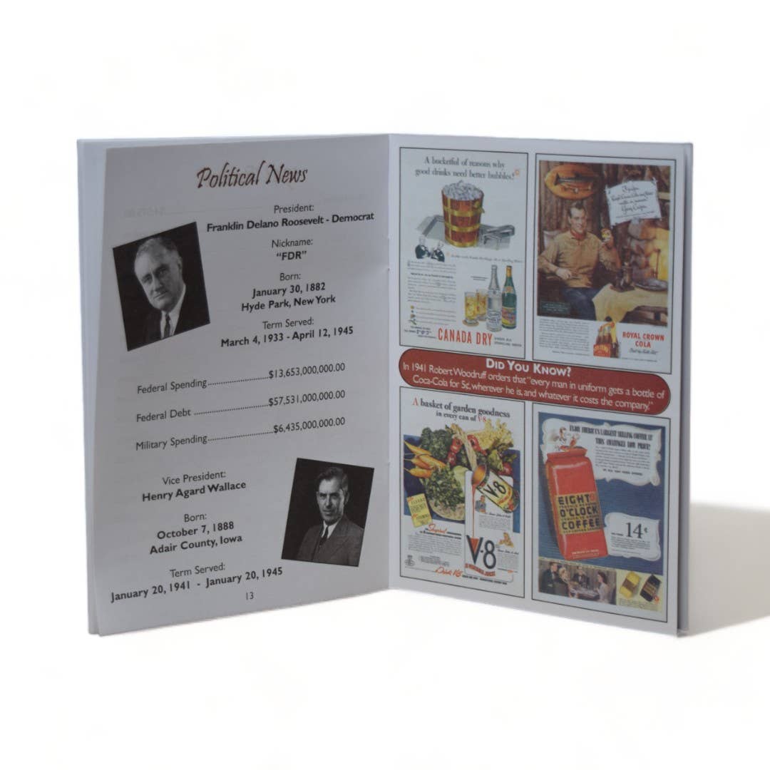 3 Oak Publishing / Back In The Day - Wholesale Everyday Greeting Card - 1941 Back In The Day Greeting Card / Booklet (envelope inclu2