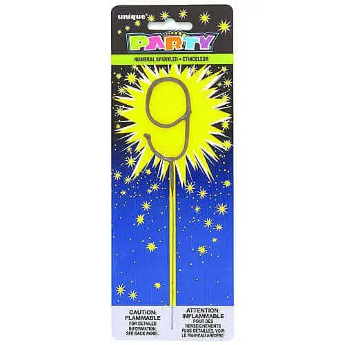 Party Expo, LLC - Wholesale Sparkler - 7" Number '9' Sparkler0