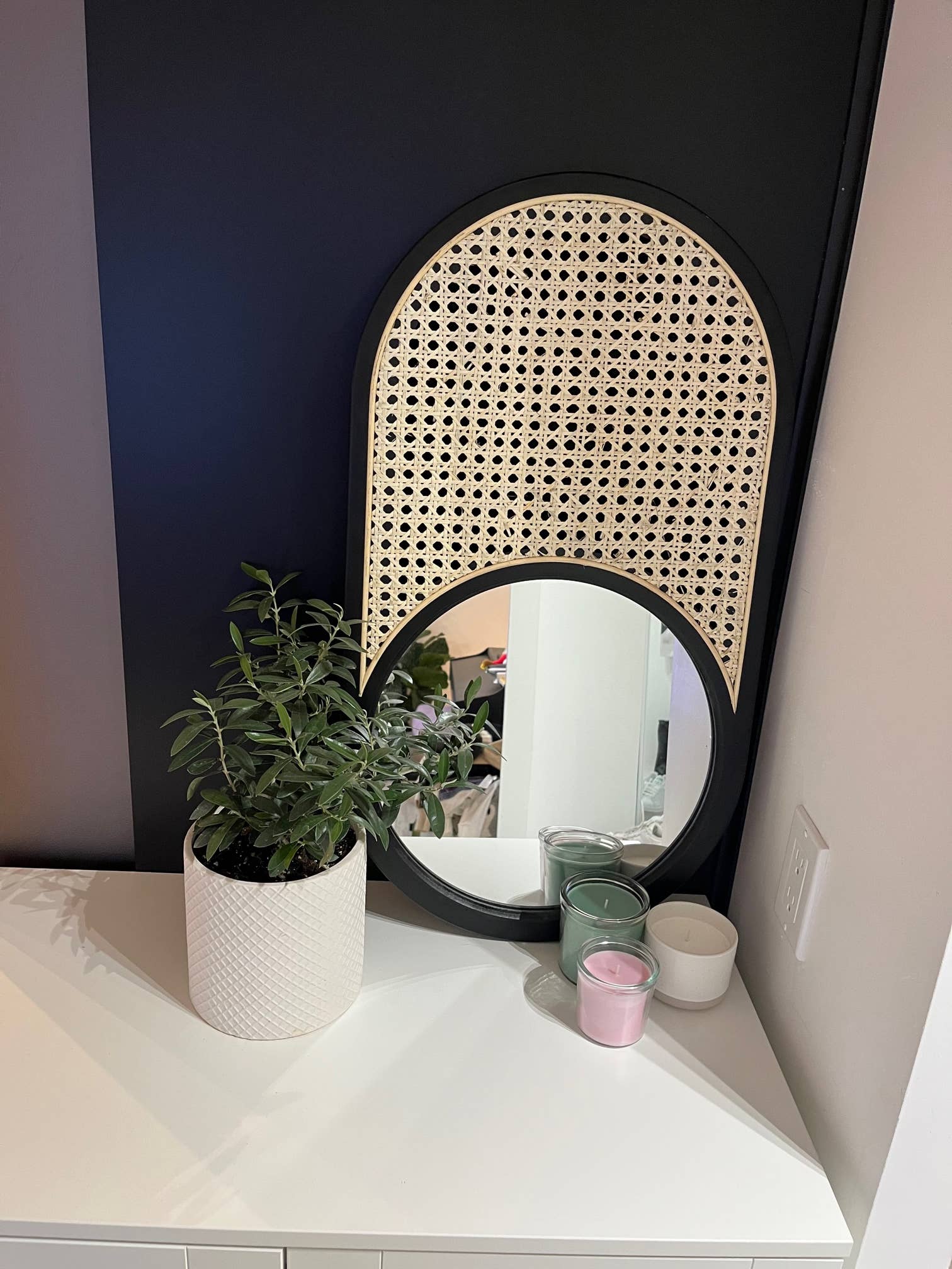 Coucou Bamboo - Wholesale Wall Mirror - 60cm Oval Wood Mirror|Oval mirror decor made of wood frame0