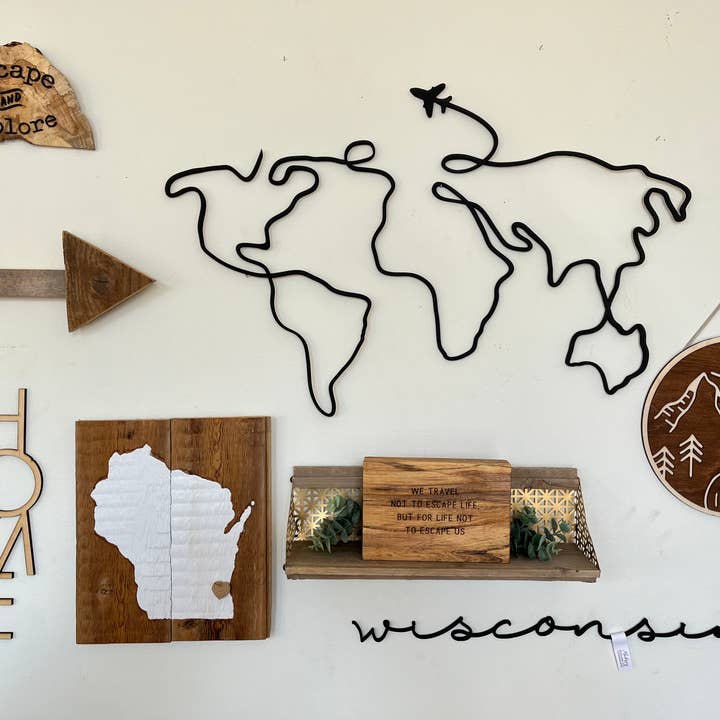 Makery Maven Co. - Wholesale Wall Accent - Travel Collection | Mountain Landscape Circle Wall Art6