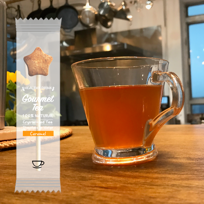 Northern Tea Company – Großhandel Teebeutel – Caramel Tea-Pop | 30 Stäbchen für Catering | Schwarzer Tee mit Karamellgeschmack1