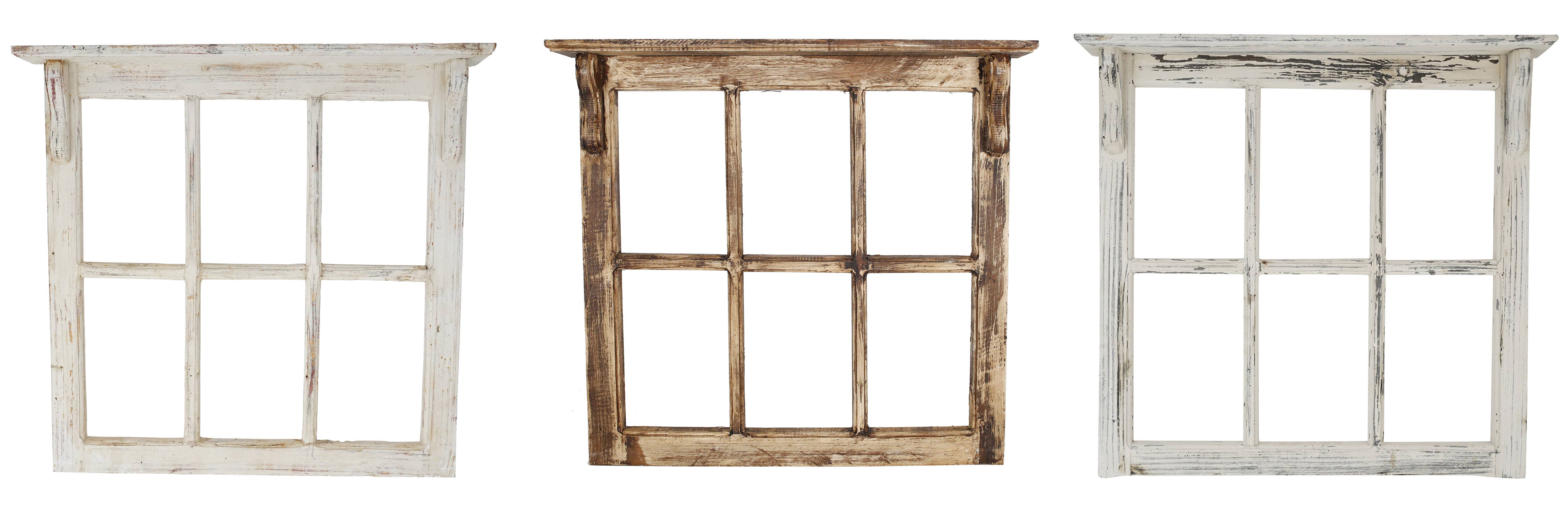 My Amigos Imports - Wholesale Wall Mounted Shelf - Farmhouse 6 Panel Wall Window with Shelf-30x29 inches-NEW1
