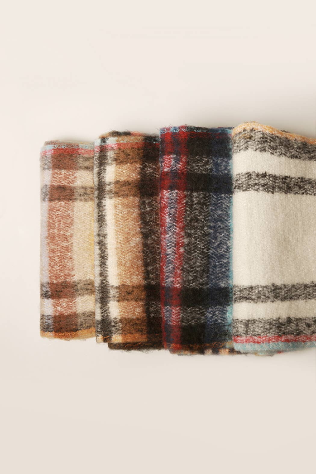 Fashion City - Wholesale Scarf - Women's - Women's Multi Stripe Cozy Scarf w Fringe2