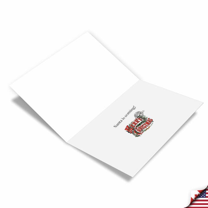 NobleWorks - Venta al por mayor Tarjetas de Navidad - Tarjeta de Navidad (tarjeta individual), postales de Papá Noel, coche