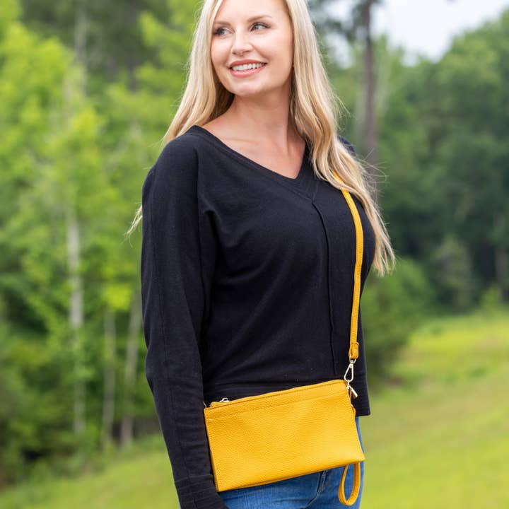 a Wink & a Nod - Wholesale Crossbody Bag - Women's - Abby 3-in-1 Handbag - Yellow2