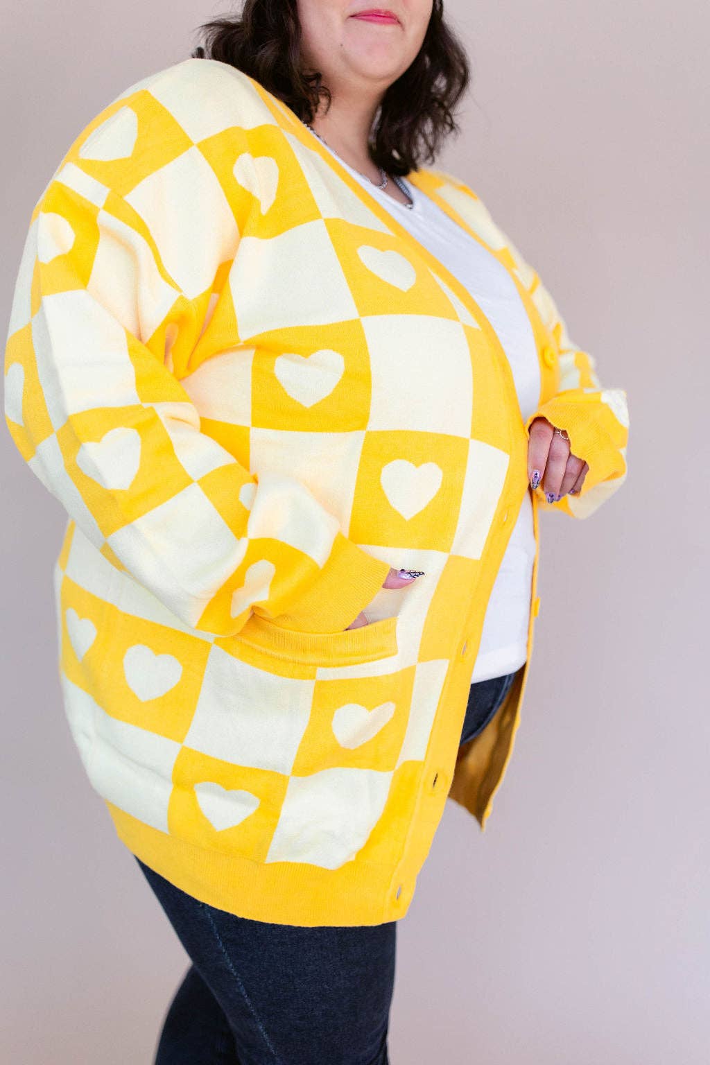 Taby Originals - Wholesale Cardigan - Women's - TABY ORIGINAL: Radical Self Love Cardigan In YELLOW*** Sizes XS-5X!***16