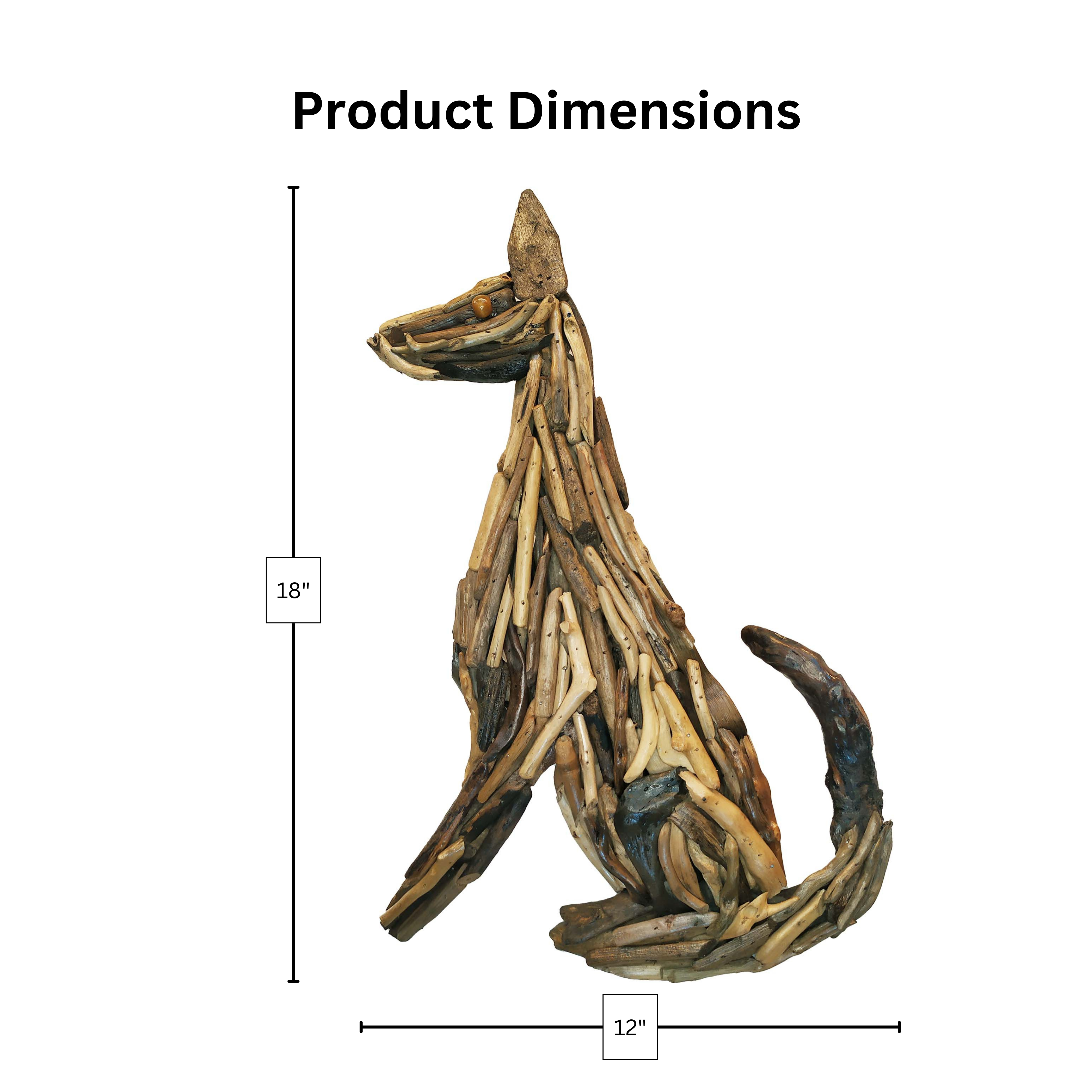 Om Gallery - Wholesale Wall Accent - Dog - Driftwood Wall Art1