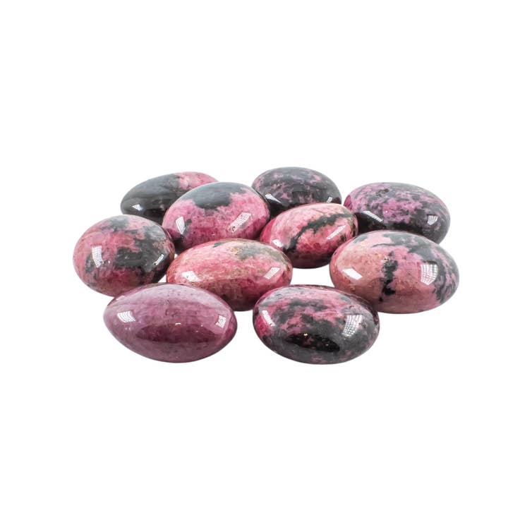 Quasar Gems USA - Wholesale Spiritual Stone/Crystal - Rhodonite Gallets Palm Stone 1kg/2lbs2