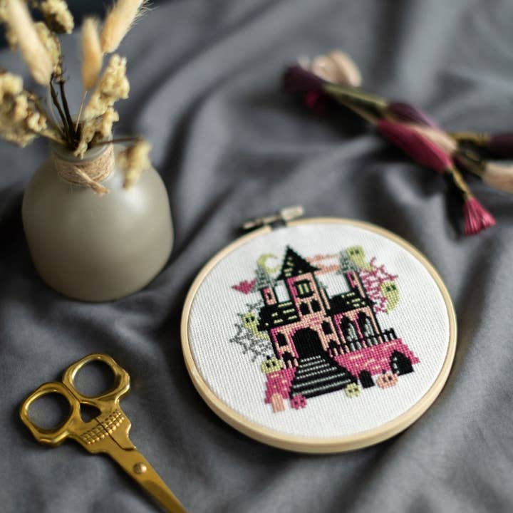 Innocent Bones - Wholesale Craft Sewing Kit - 'The Haunted House' Cross Stitch Kit1