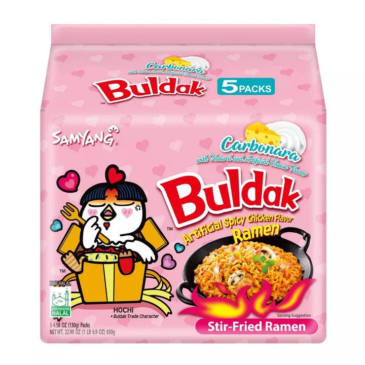 Global Bite Co - Wholesale Ramen - Buldak Spicy Chicken Carbonara Ramen 5pck