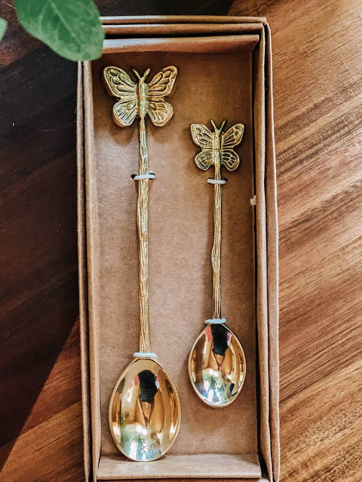 Butterfly Spoon Set for wholesale by Honey and Roses Coffee