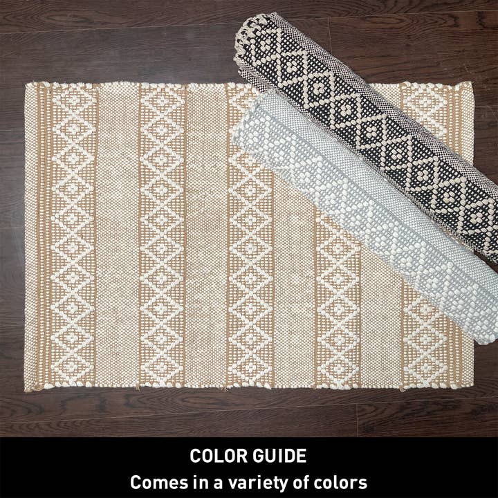 Black MOROCCO RUG, BLACK-IVORY, 3' x5'. for wholesale on Faire3