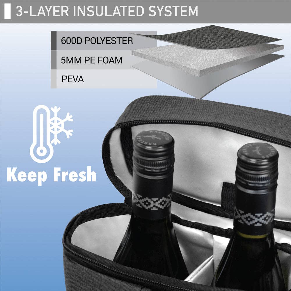 OPUX – Großhandel Weintasche – Weintragetasche für 2 Flaschen59