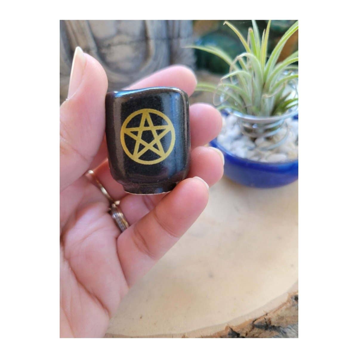 My Magic Place Shop - Wholesale Candle Holder - Ceramic Chime Candle Holder, Pentacle, Candle Holder , Altar3