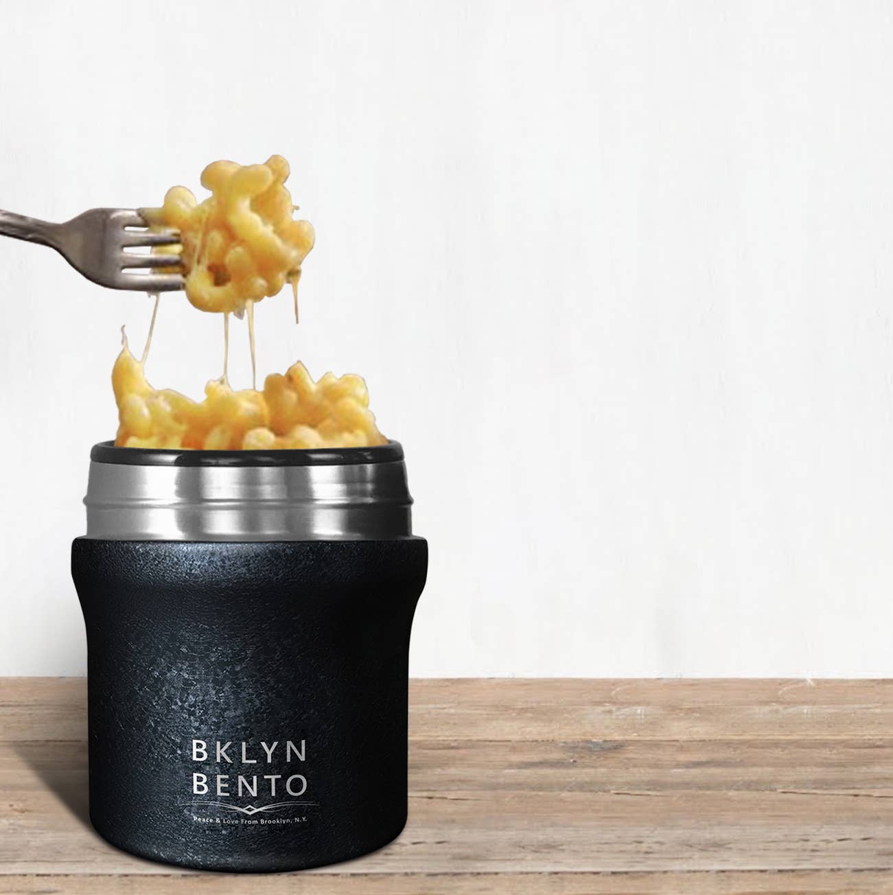 Bklyn Bento - Wholesale Voedselopslagcontainer - Voedselpot Klein (10oz) +bamboe lepel3