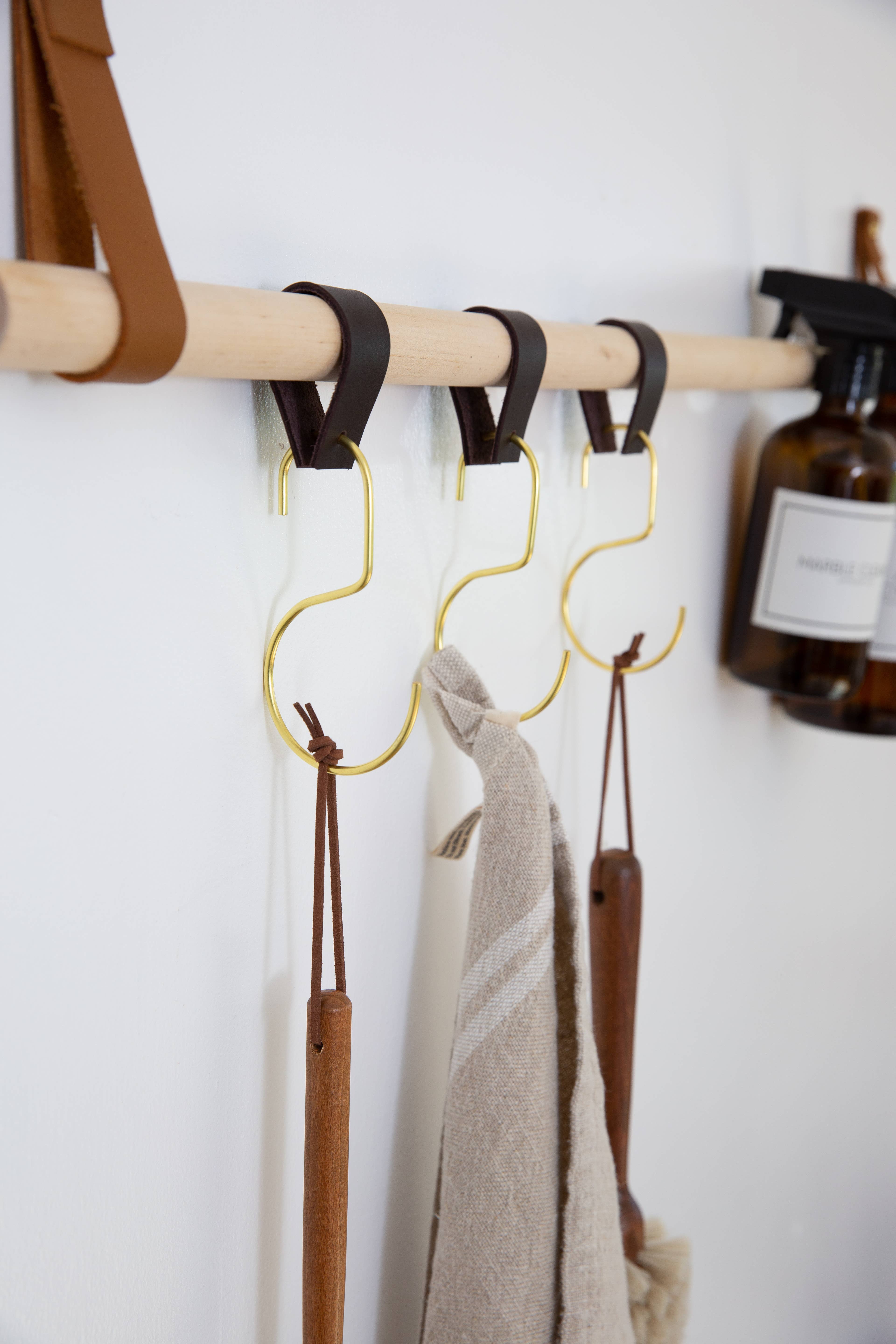 Keyaiira - Wholesale Wall Hook - Leather Loops & Hooks [Set of 3]12