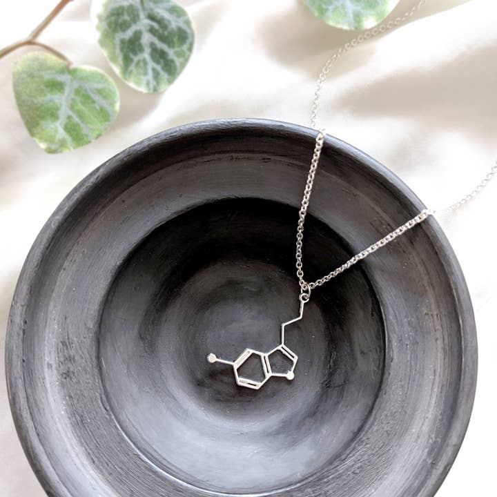 Shany Design Studio - Wholesale Pendant/Charm Necklace - Serotonin Molecule Necklace Gold / Silver