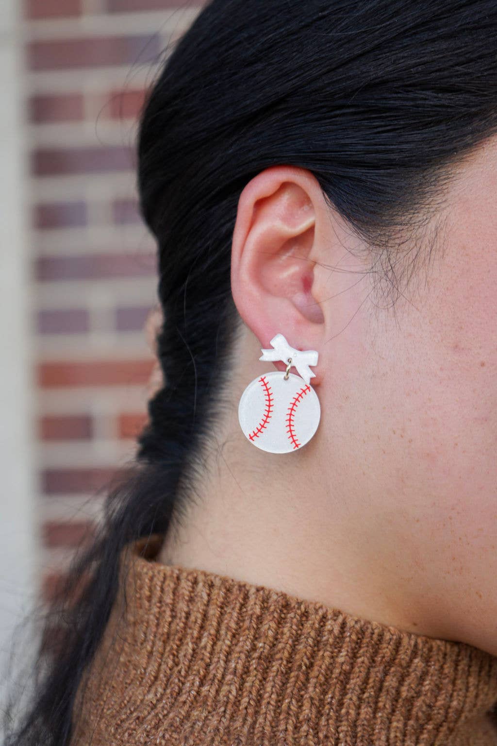 Spiffy & Splendid - Wholesale Dangle Earrings - Bow Baseball Earrings // Jewelry, Earrings, Game Day4