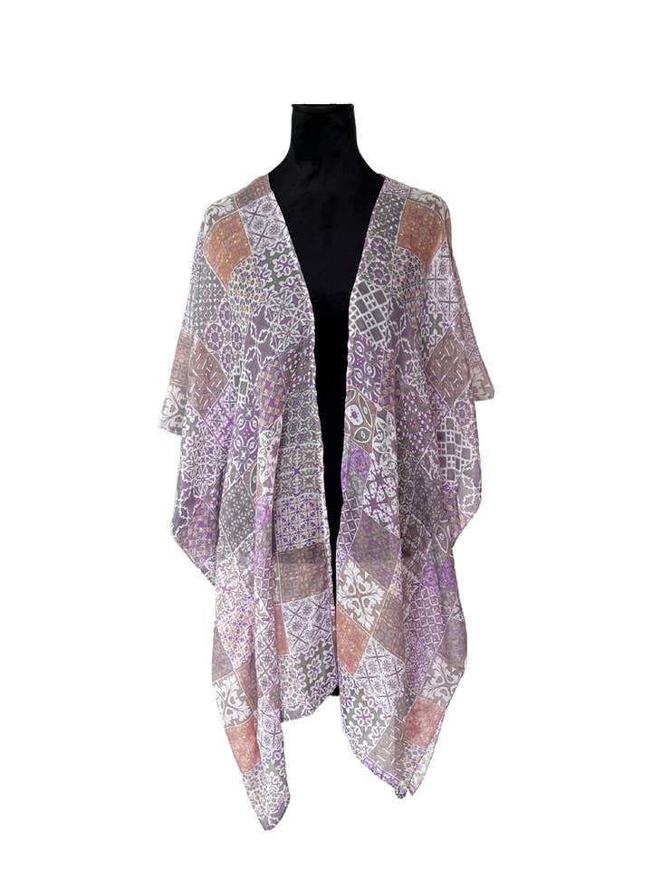 CONJUNTO DE 5 - Kimonos de Algodão Arejado de Comprimento Médio por atacado de AYKA