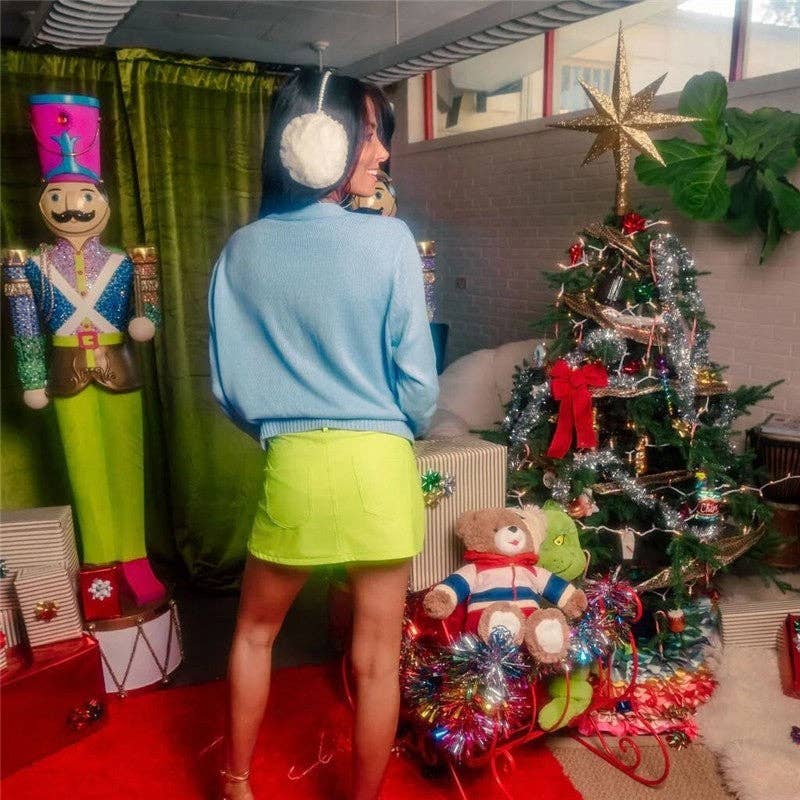 kycozy - Wholesale Knit Sweater - Women's - Glitter Cartoon Jacquard Sweater3