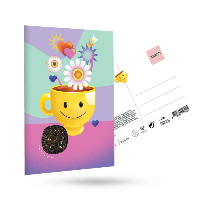 Taza Tea Card Smiley (1 pieza) para venta al por mayor de The Cabinet of Curiositeas