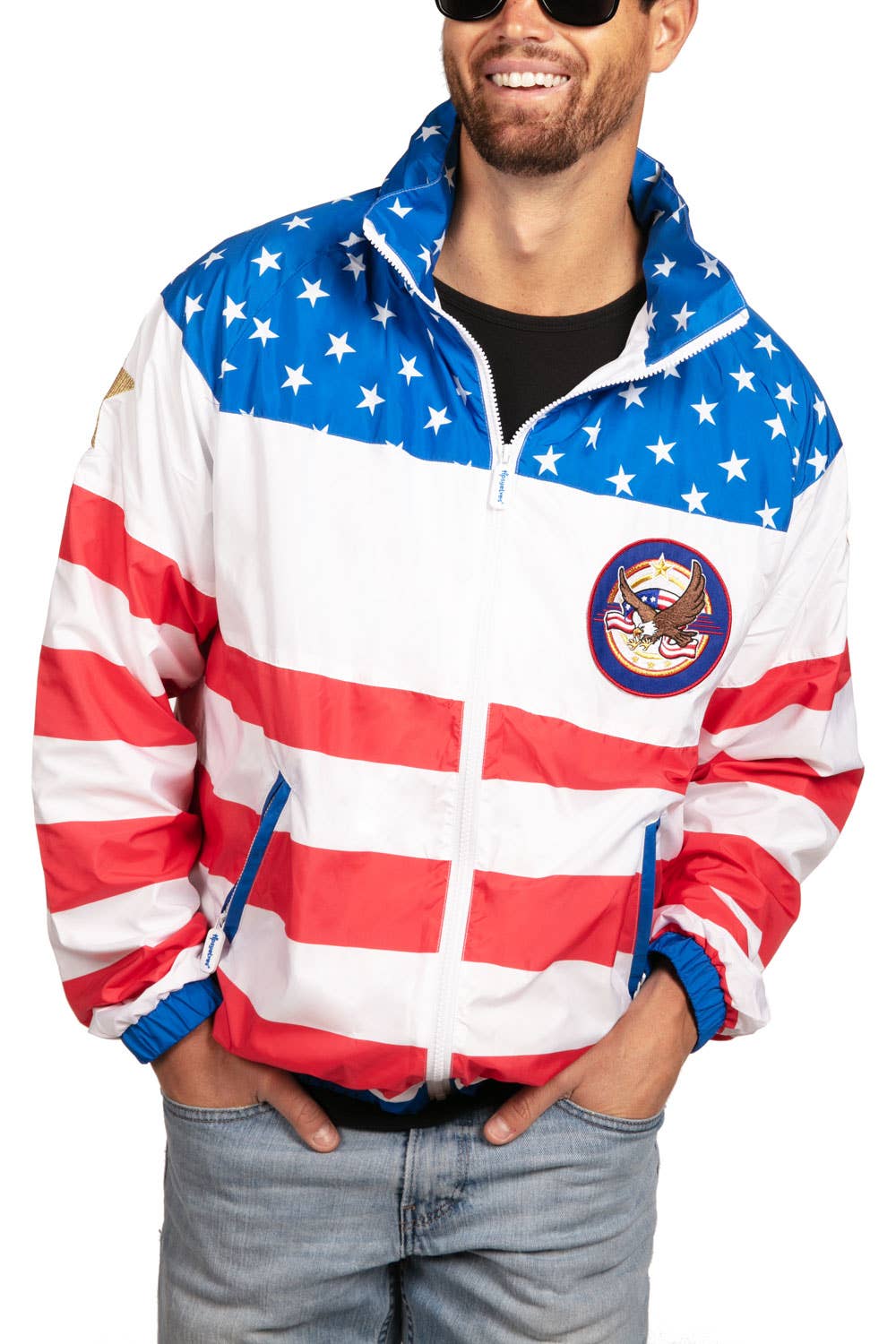 Tipsy Elves – wholesale Vindjacka - Unisex – USA amerikanska flaggan Windbreaker0