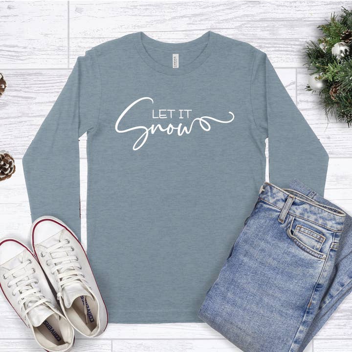 Let It Snow - Long Sleeve Unisex Tee for wholesale by GirliesGalore