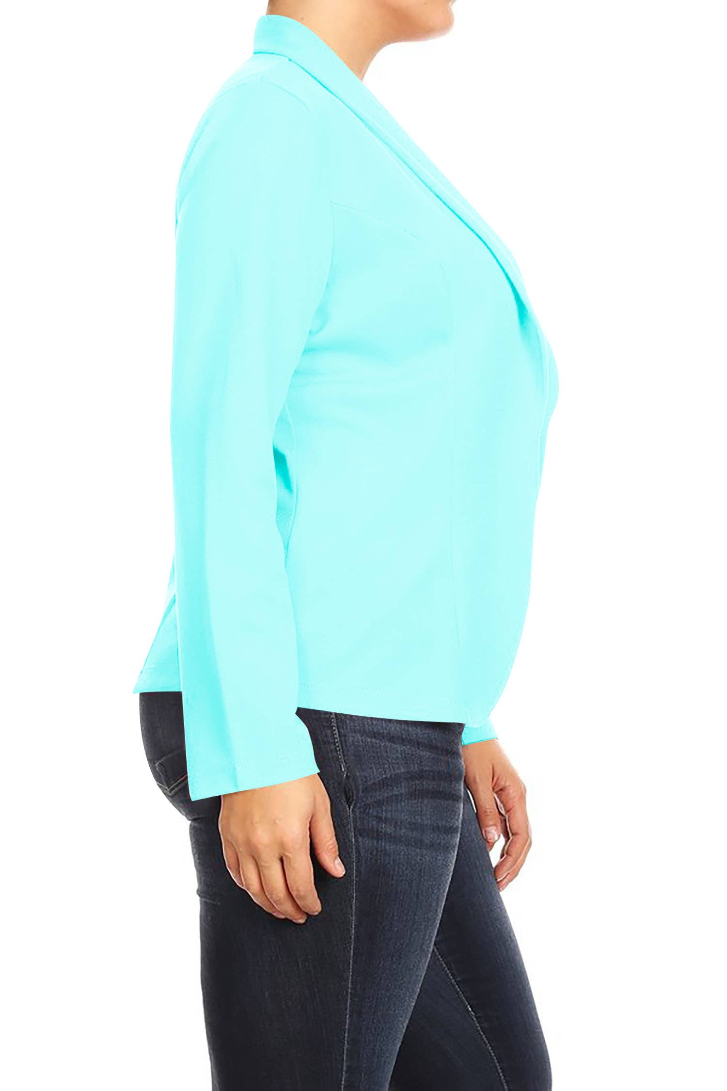 MOA COLLECTION - Wholesale Blazer - Women's - Plus Size Casual Open Front Office Work Wear Blazer Jacket1