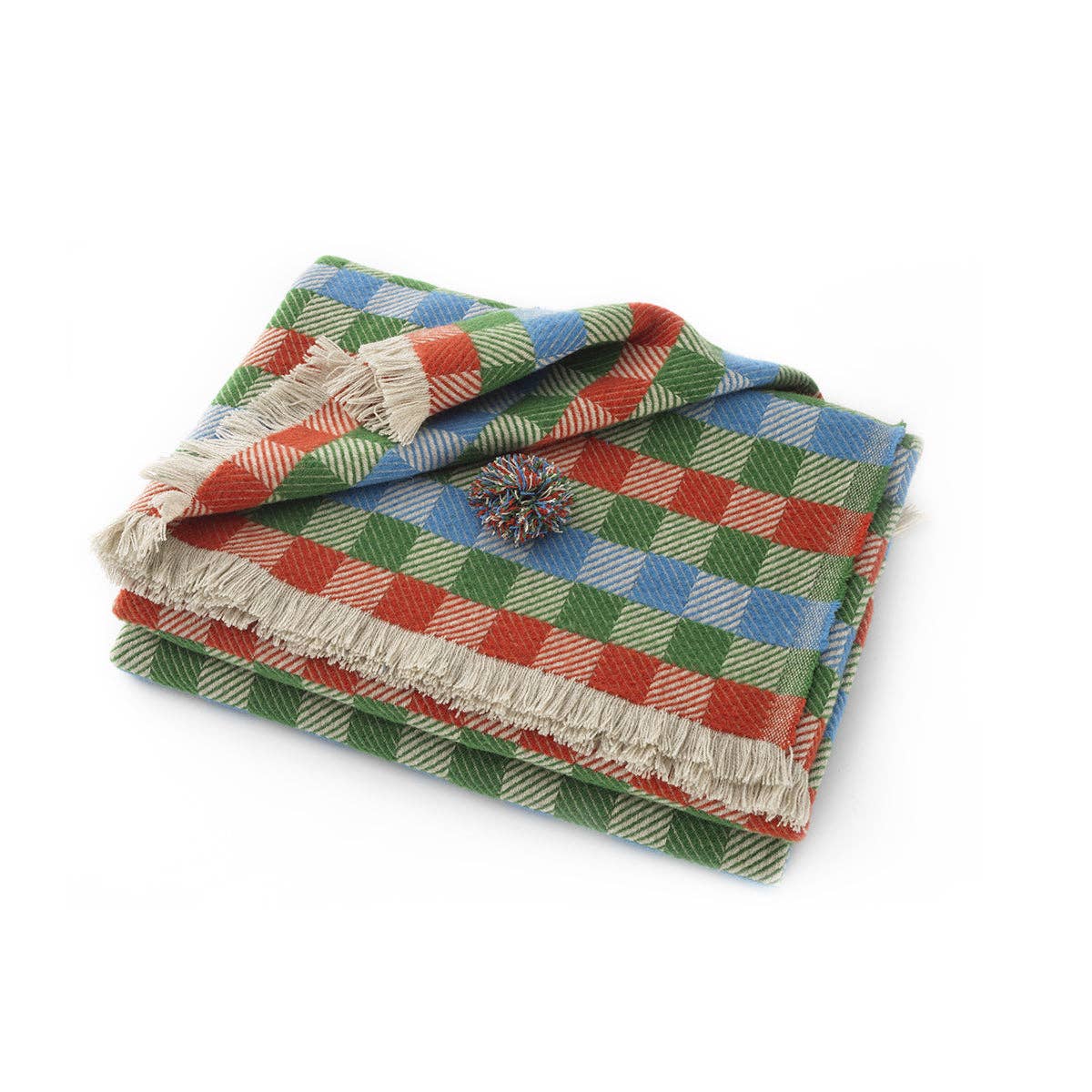 Bottoli - Wholesale Throw Blanket - Harlequin Plaid - 100% Virgin Merino Wool - Multicolor2