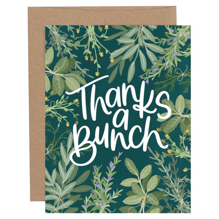 Herb Thank You Greeting Card for wholesale by 1canoe2 | One Canoe Two Paper Co.