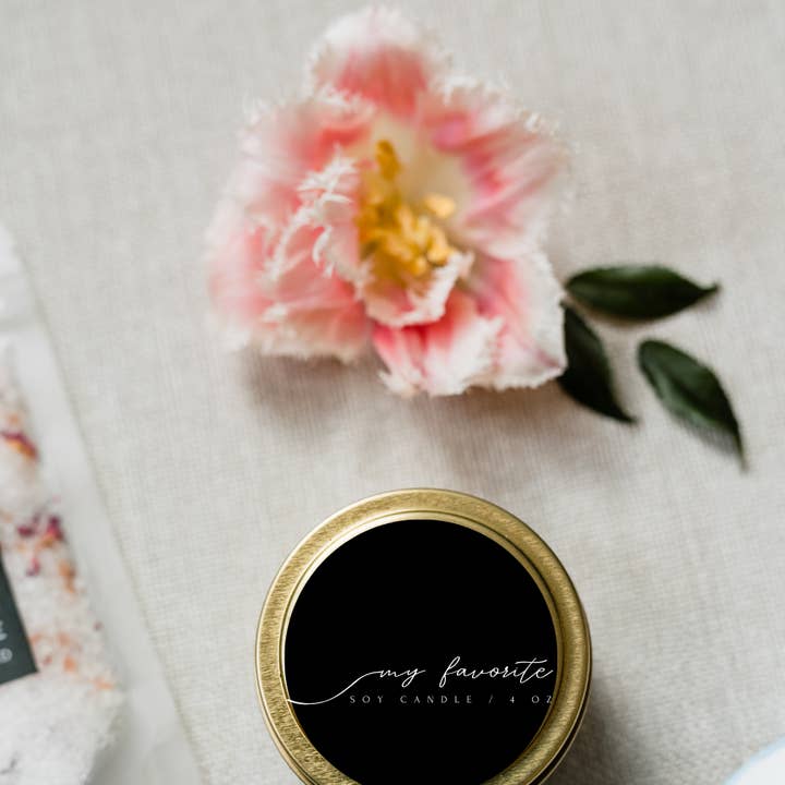 Il mio preferito | Candela da 4 oz per la vendita all'ingrosso da parte di Benjamin Soap Co.