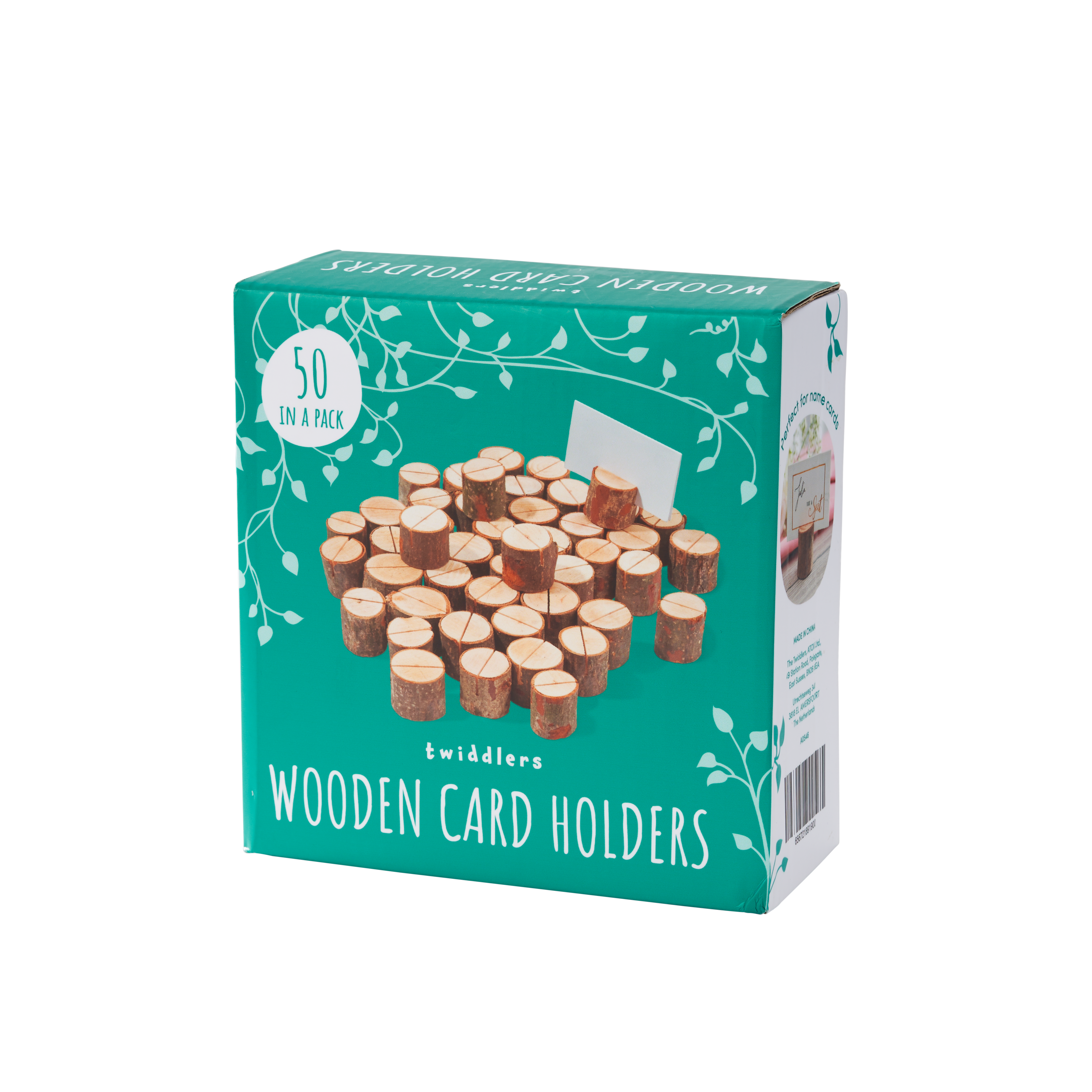 The Twiddlers - Wholesale Place Card / Place Holder - 50 Pine Wood Table Place Card Name Holders for Weddings1