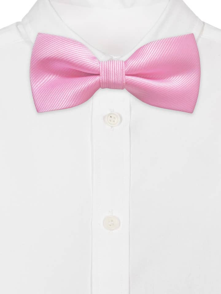 GRAVATA BORBOETA DE MENINO DE SEDA ARTIFICIAL ROSA CLARO por atacado de Josvil