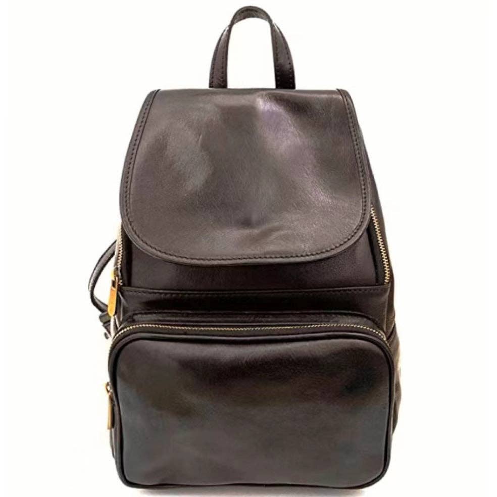 MODARNO – Großhandel Rucksack – Unisex – MODARNO Damen Lederrucksack – handgefertigt in Italien mit verstellbaren Schulterriemen und Tabletfach – weicher, kompakter Echtleder-Rucksack5