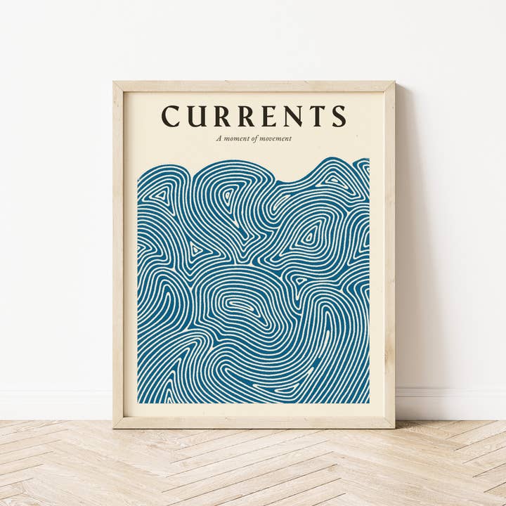 Currents | Ocean Art Print for wholesale by Mid Tide Design
