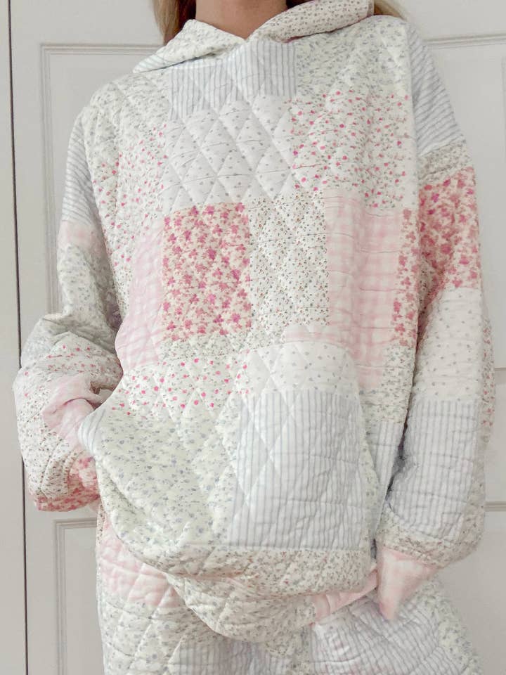 Quilted Pastel Hoodie for wholesale on Faire