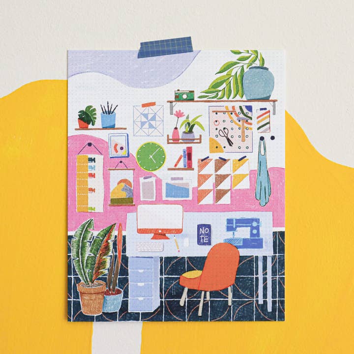 Espacio creativo ilustrado para venta al por mayor de Esther Nariyoshi Illustrations