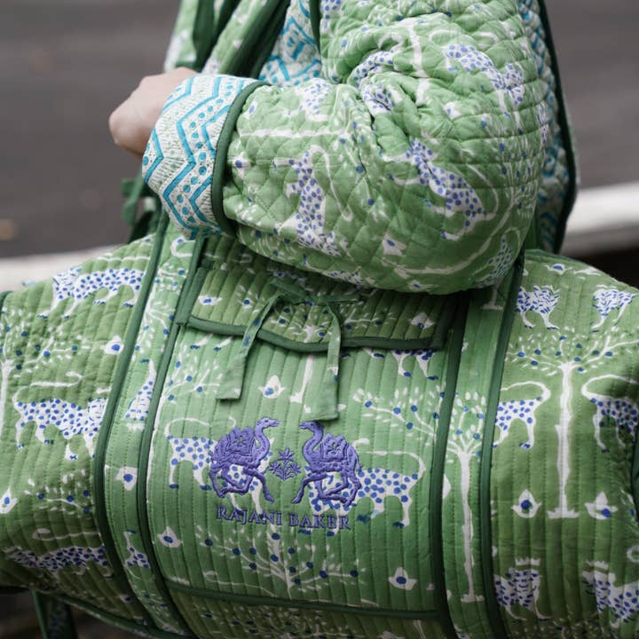 Gayatri Duffle in Leopard Queen - LAST FEW! for wholesale by Rajani Baker