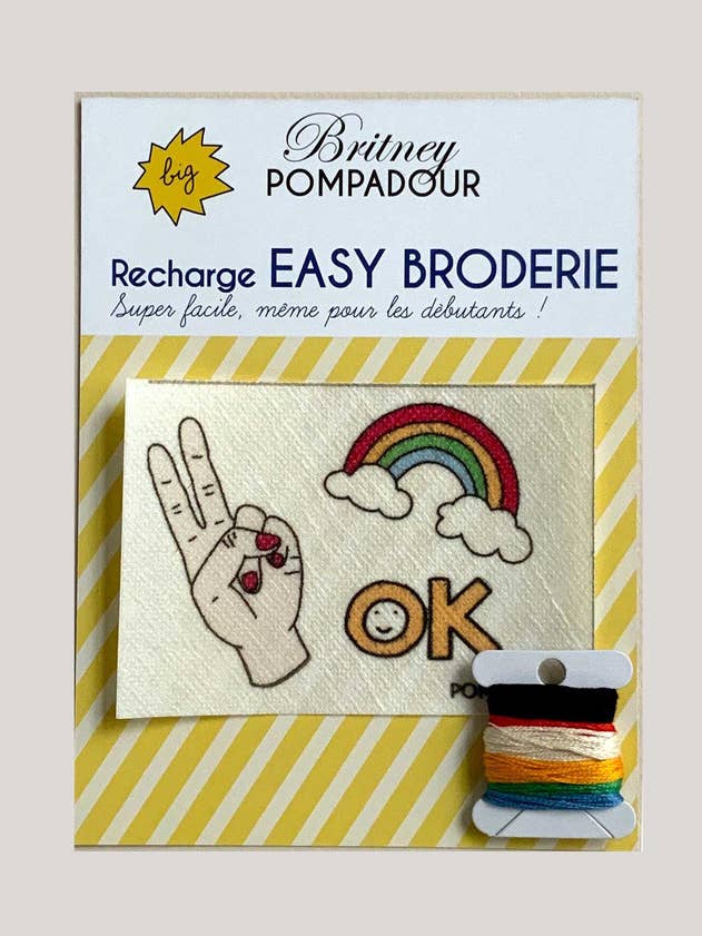Big Refill Easy Embroidery - OK, Rainbow for wholesale by Britney Pompadour - Broderie - Embroidery kit