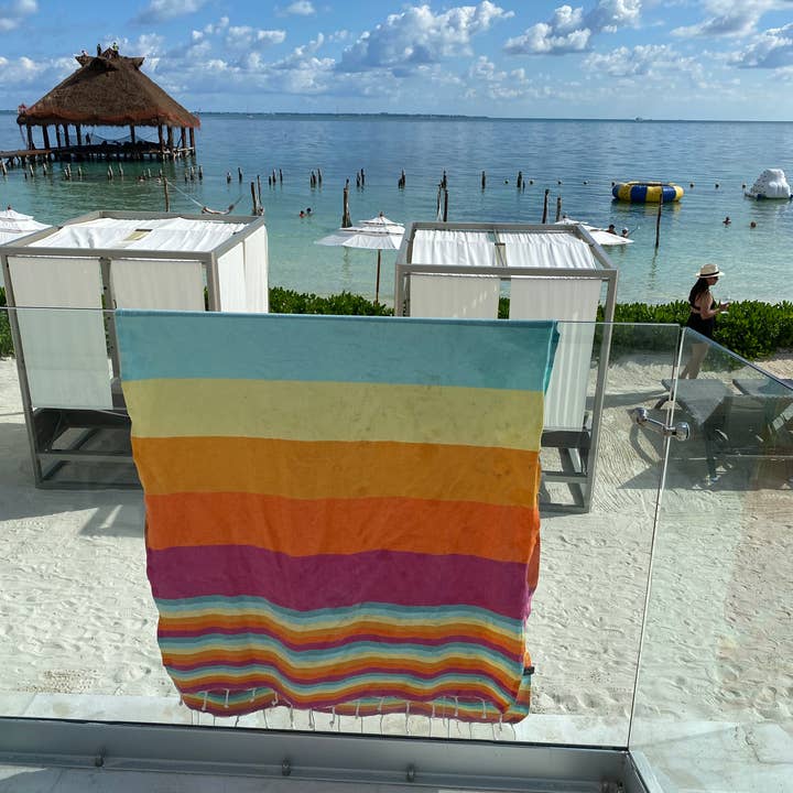 phoenician artisan - Wholesale Beach Towel - Beach Towel- ST TROPEZ Model- Flat Weave- 420 gr 100% cotton