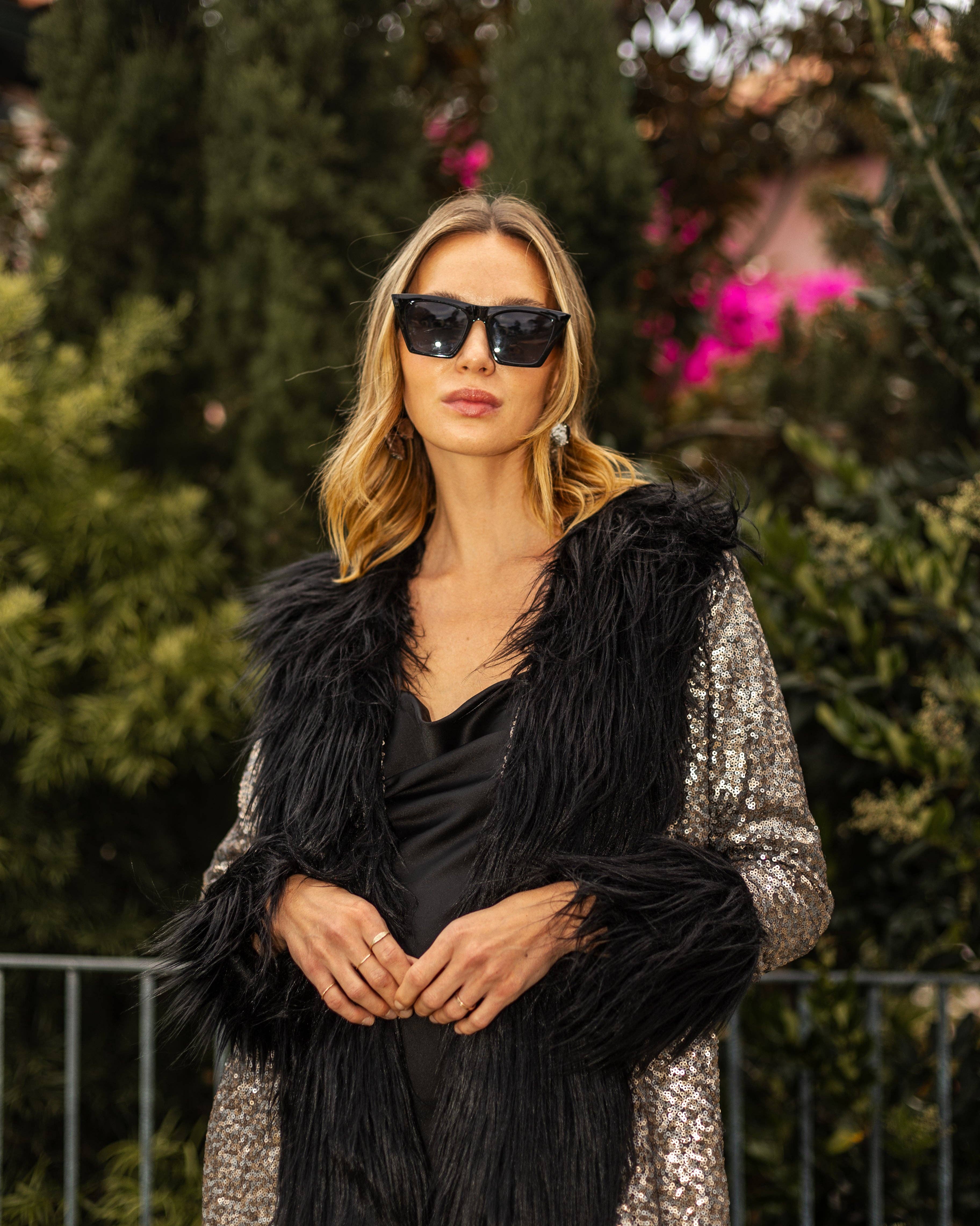 Jennafer Grace – Großhandel Jacke – Damen – Penny Deluxe Kunstpelzjacke Gunmetal2