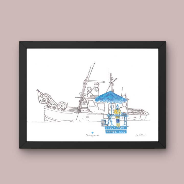 JOG | Maison d’éditions - Wholesale Art Print - Poster - Fish Market 1 - Marion Giraudot