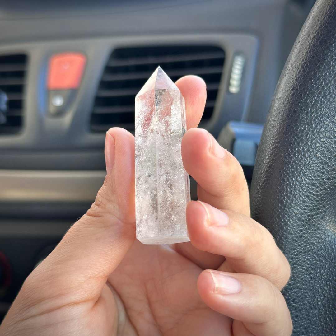 LilAryenne | Jewelry &amp; Suncatchers - Wholesale Car Decorative Charm - Unisex - Protect&amp;Love Car Crystal Clips: Rose &amp; Clear Quartz Obsidian3