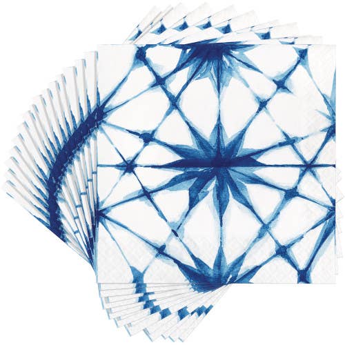 LUNCHSERVETTER 16CT 3P Shibori för wholesale av Party Hunterz LLC