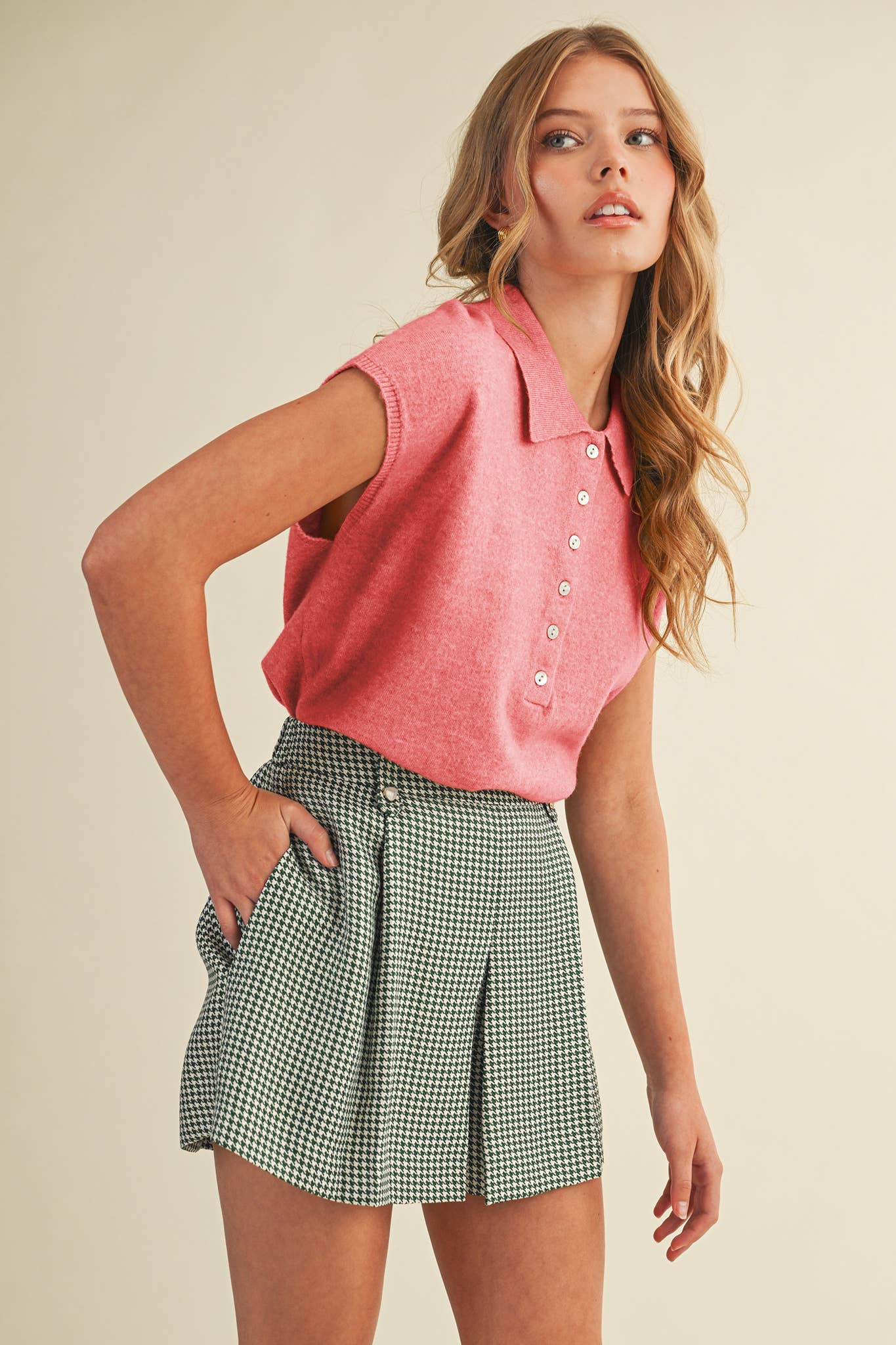 &MERCI – wholesale Tröjväst – Dam – ÄRMLÖS TRÖJA MED KRAGE MSW1123156