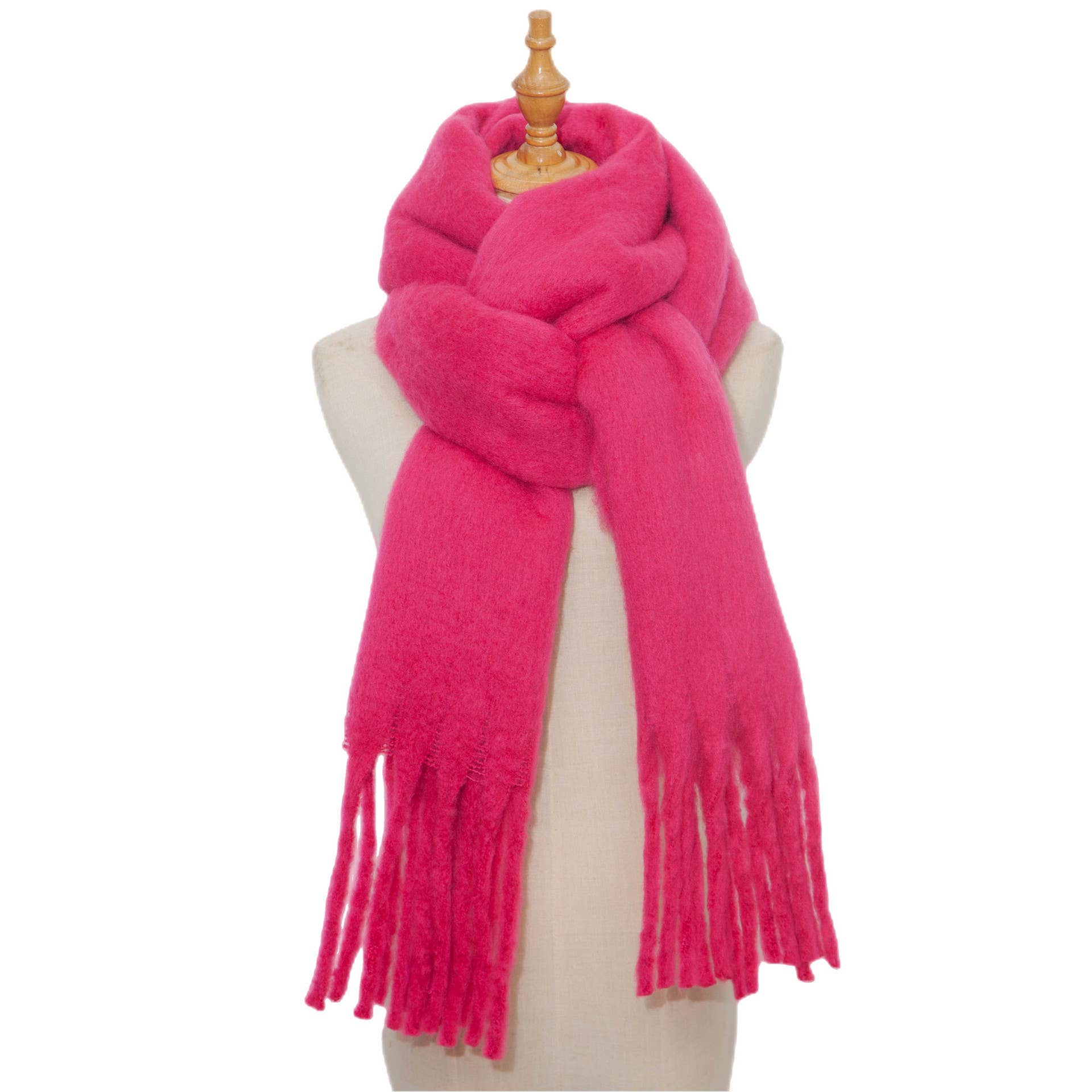HIDDENBRAND - Wholesale Scarf - Women's - soft cozy classic solid fringe scarf wrap6