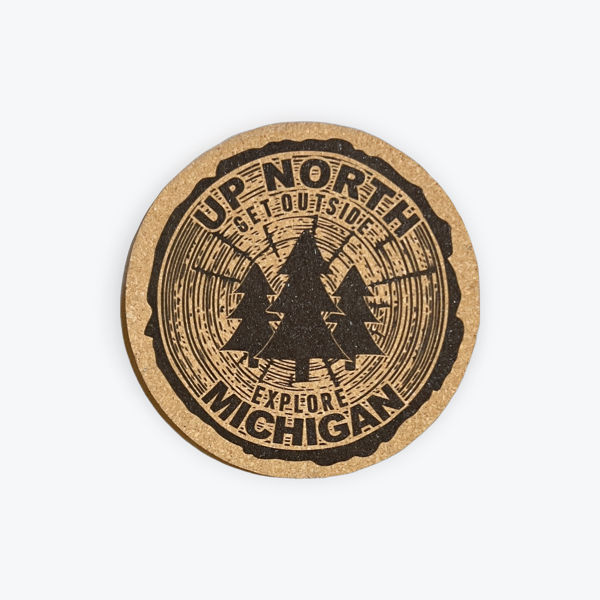 My State Designs - Wholesale Coasters - Cork Coaster- Up North Explore0