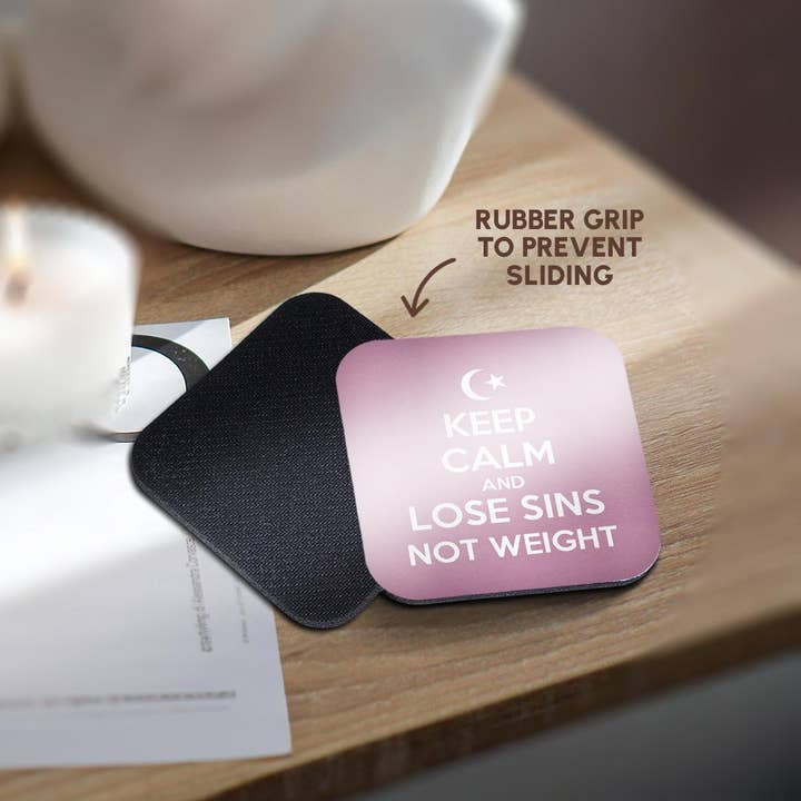 3dRose - Wholesale Coasters - 3dRose, Ramadan Keep Calm And Lose Sins Not Weight, Coaster10